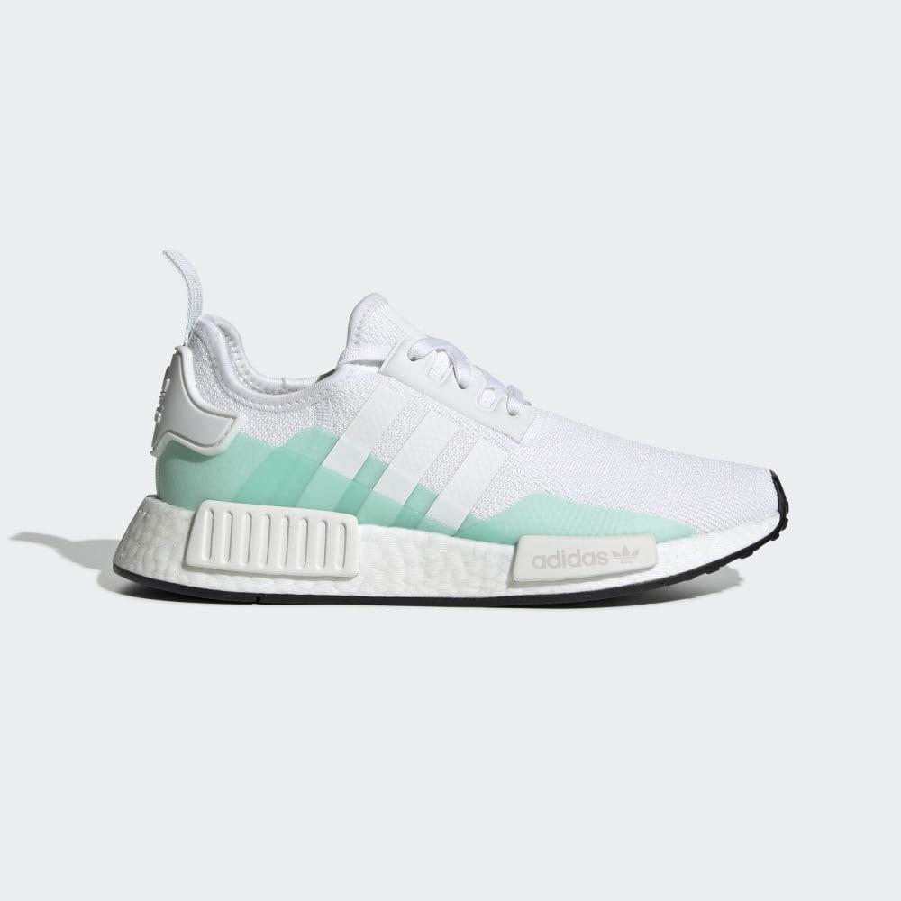 Adidas Boys' NMD_R1 Originals Shoes White/Mint Ireland EE6679